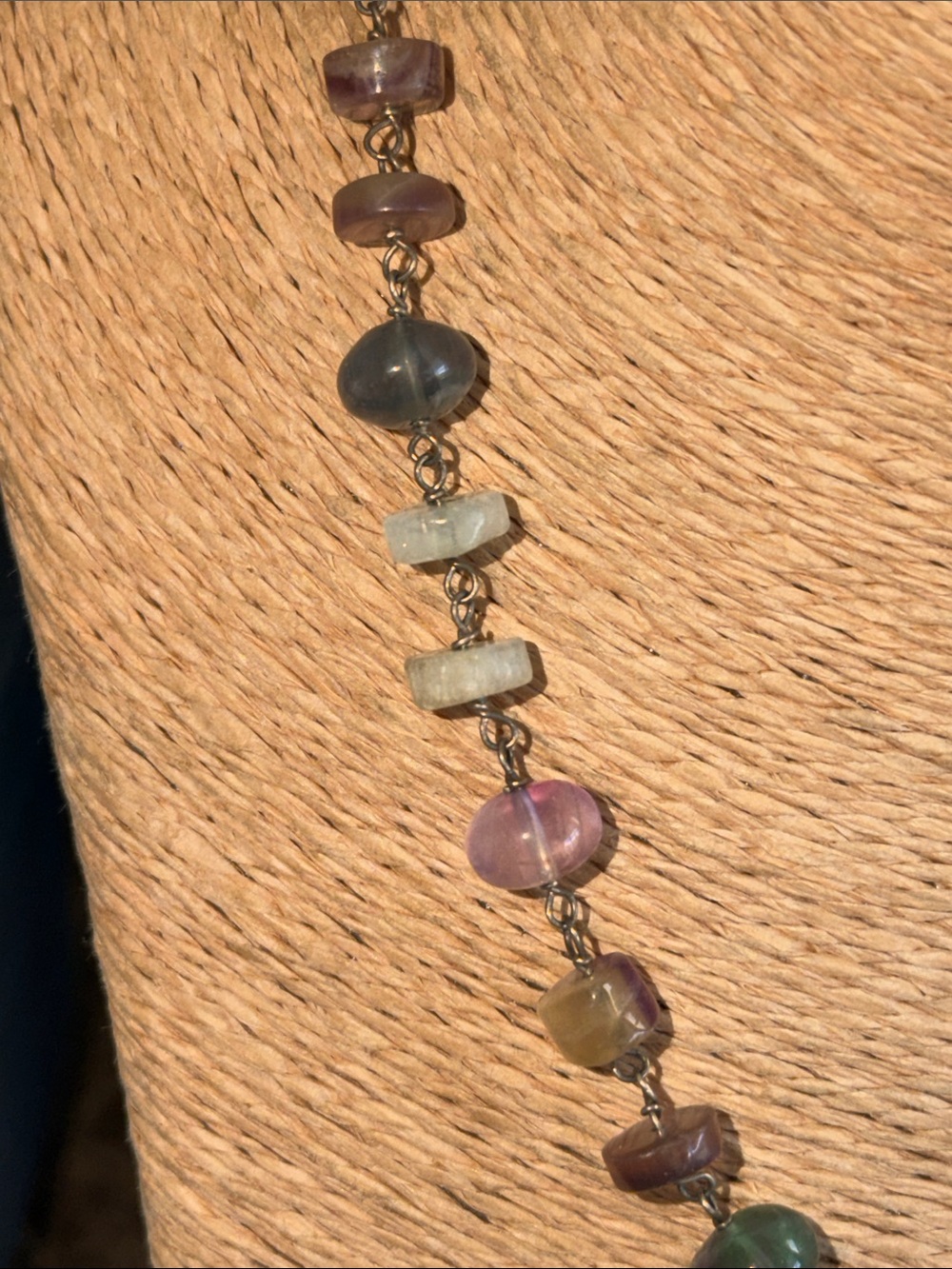 Artisan Multicolor Gemstone Necklace with Pendant - Picture 4 of 14